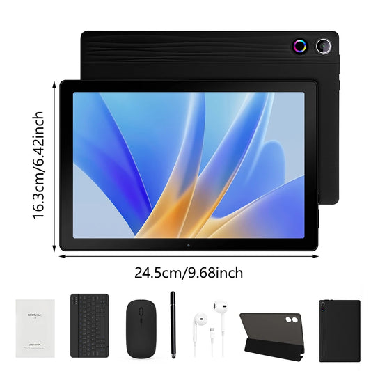 10.1 Inch Android 15 Tablet 8 Core Tablets 20GB+64GB 1TB Expansion WiFi 6 5MP+8MP Stylus Keyboard Mouse Headphone PC PAD Set