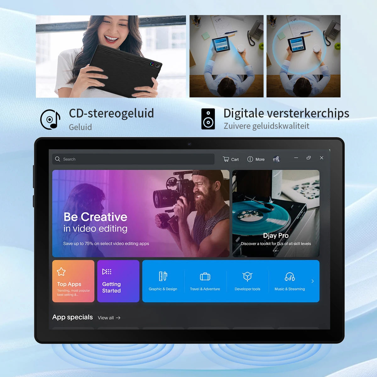 10.1 Inch Android 15 Tablet 8 Core Tablets 20GB+64GB 1TB Expansion WiFi 6 5MP+8MP Stylus Keyboard Mouse Headphone PC PAD Set