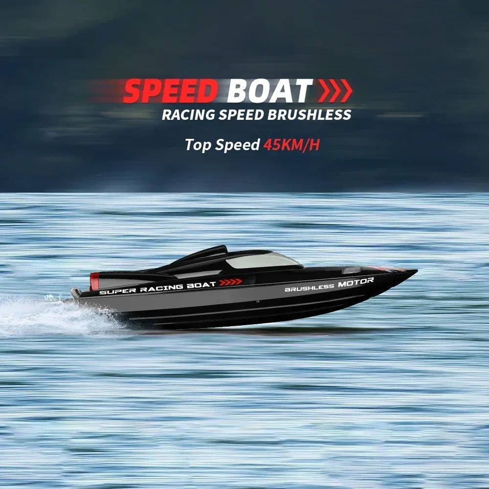 WLtoys WL916 RC Boat 2.4Ghz 55KM/H Brushless High Speed Racing Ship Remote Control Speedboat Toys For Adults with 2 Batteries