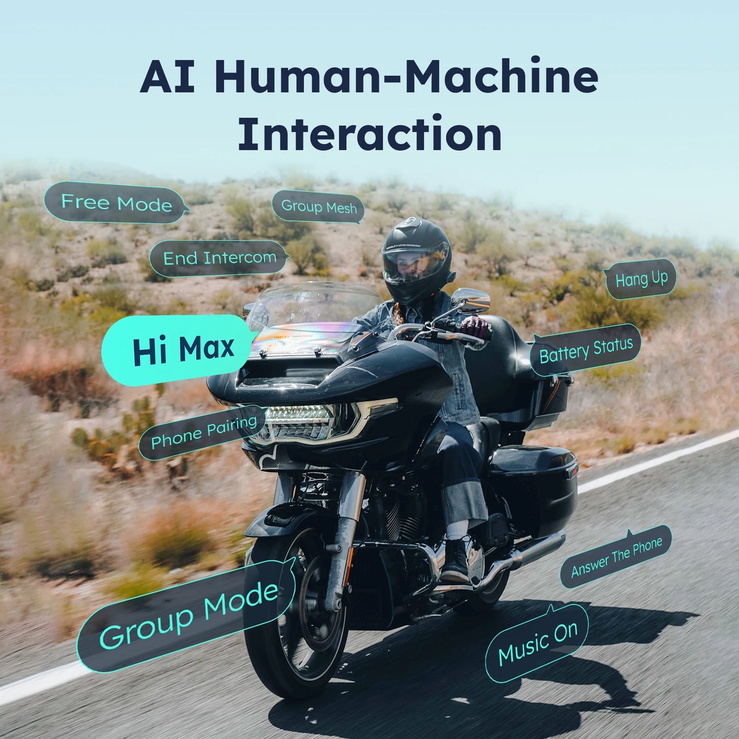 ASMAX F1 Mesh Motorcycle Intercom AI Voice HD 40mm Speakers 1250mAh Battery Pro-Level Helmet Communication System Global version