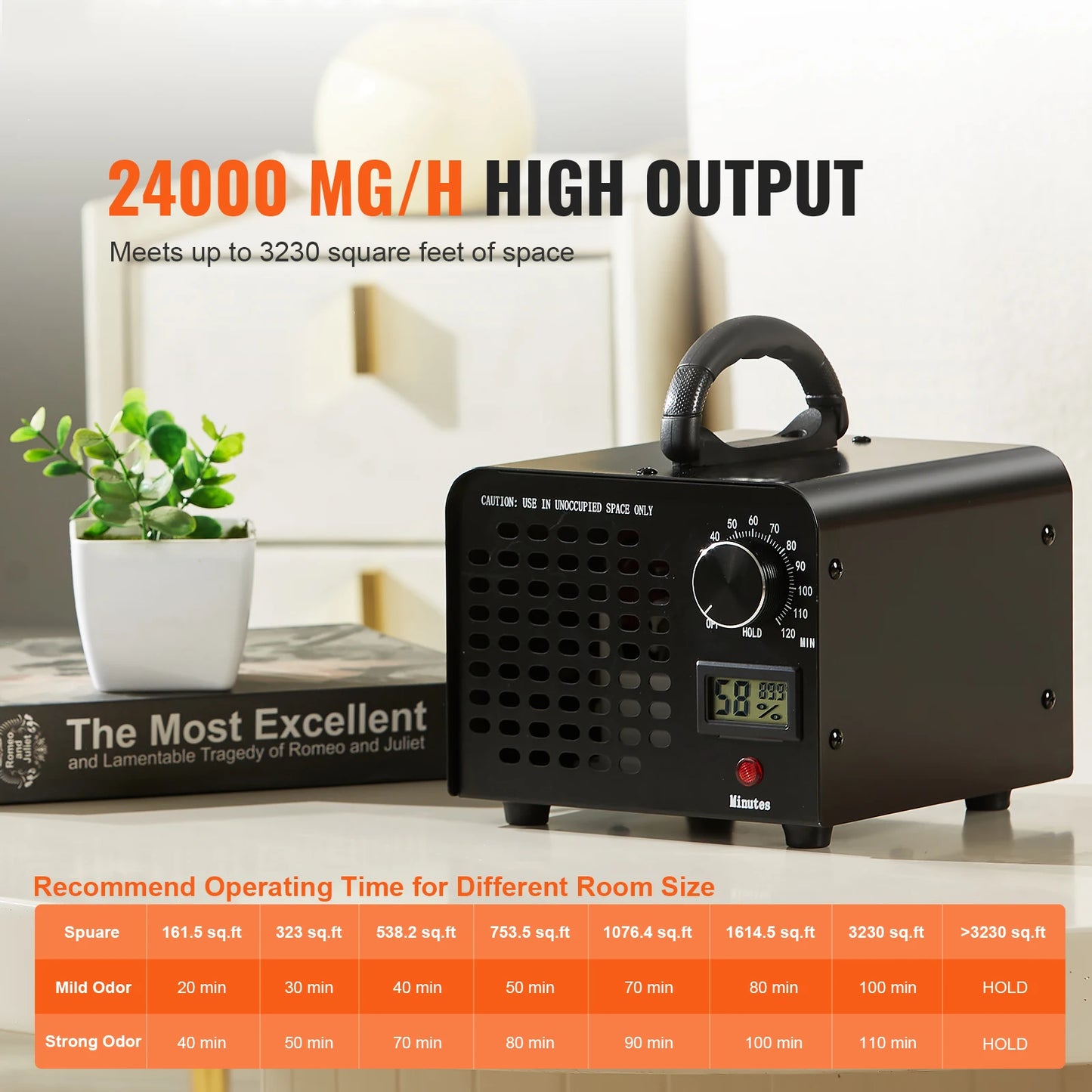 SucceBuy Ozone Generator 12000 36000 24000mg/h Ozone Machine Odor Remover High Capacity Commercial/Industrial Ozone Generator