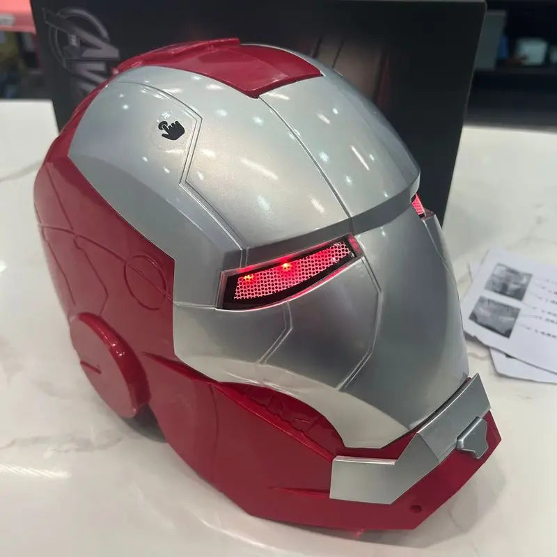 Iron Man Helmet Electric Wearable Mask 1:1 Automatic Manual Opening And ManualClosing Model Characters Adult Toys Birthday Gifts