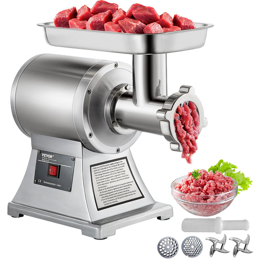 SucceBuy 250Kg/H Electric Meat Mincer Grinder Commercial Kitchen Chopper Food Processor Sausage Maker Machine Home Appliance