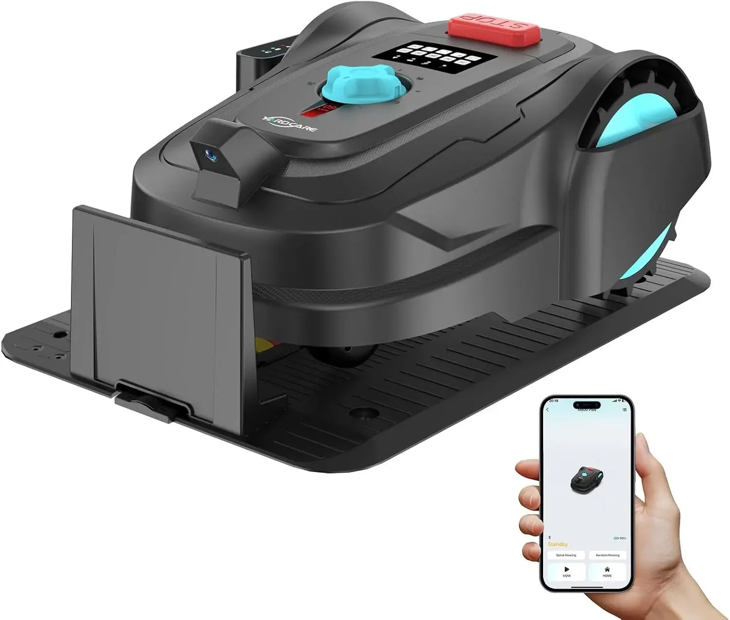 Customizable Cordless Robot Lawn Mower With GPS + 3D Visual Navigation, Bow-Shaped Path Mowing, APP Control