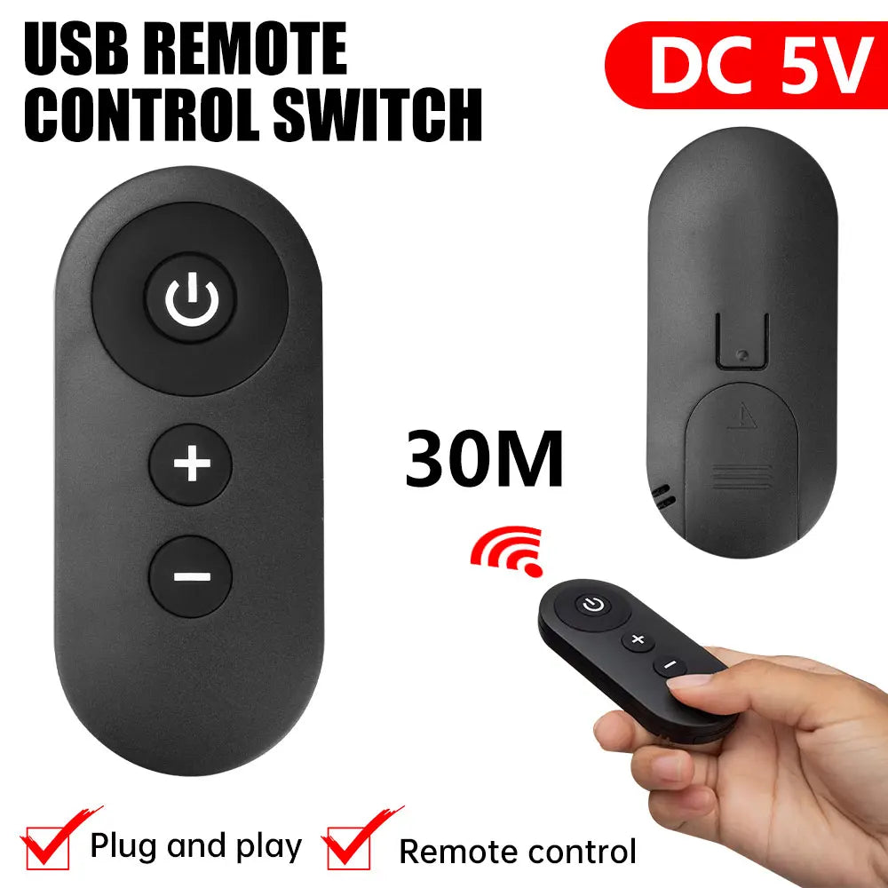 DC 5V USB RF Remote Switch - Wireless LED Strip Dimmer & Fan Speed Controller Module for Cabinet/Night Lights DIY Lighting Contr