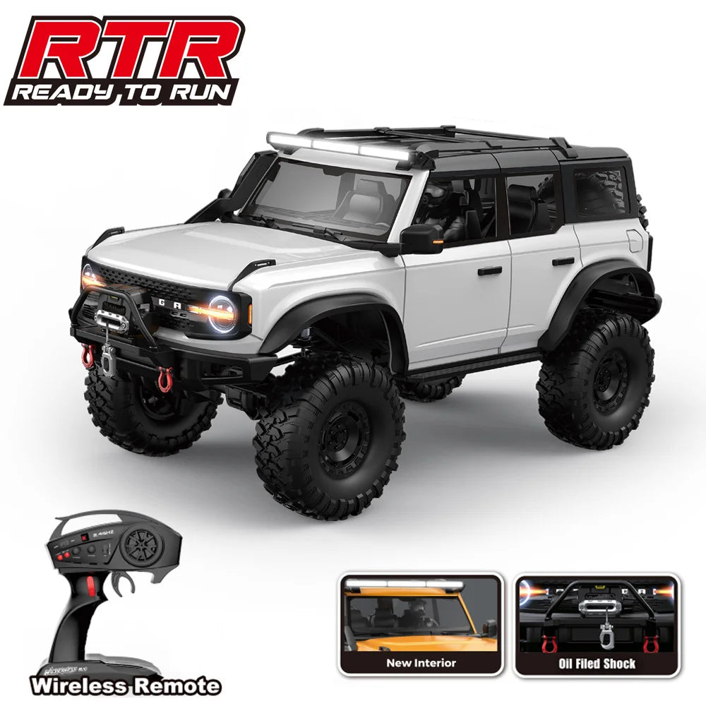 1/10 RC Crawler Upgrade HB Rc Model 4WD RTR with LED 2.4G Electric Remote Control Rock Off-road Vehicle for Adults US Shipping